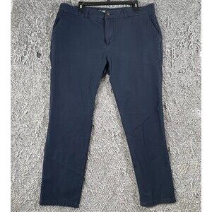 MUGSY Morgan Pants Men's Size 38x30 Navy Blue Preppy Chino Designer Stretch